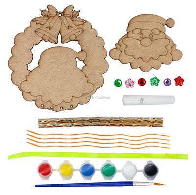 Christmas Wind Chime Kit - Penguin / Snowman / Reindeer / Santa - Contents