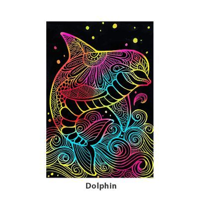 Tangle Scratch Art - Sealife Kit - Dolphin