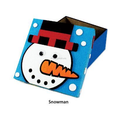 Felt Christmas Gift Box - Snowman