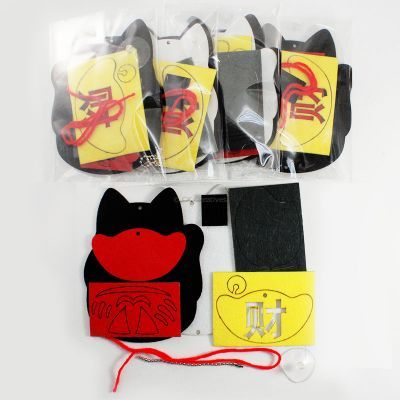 Felt Chinese New Year Fortune Cat Hanger Pack of 5 - Content