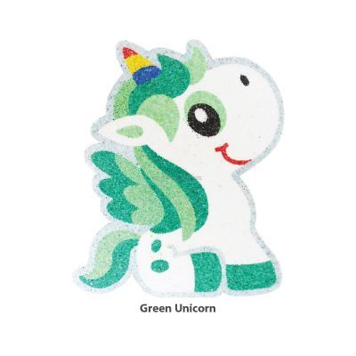 5-in-1 Unicorn Sand Art Magnet - Green  Unicorn