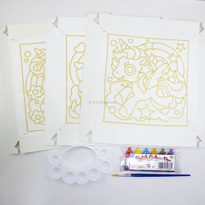 Batik Painting 3-in-1 Kit - Unicorns! - Contents