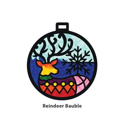 Suncatcher Christmas Day Paper Kit - Part 1 - Reindeer Bauble