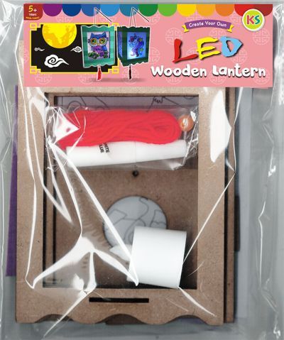 LED Wooden Lantern Kit - Packaging Front