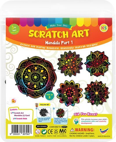 Scratch Art Mandala Kit - Part 1 - Packaging Back