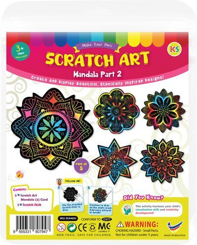 Scratch Art Mandala Kit - Part 2 - Packaging Back