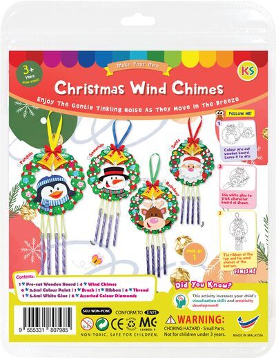 Christmas Wind Chime Kit - Penguin / Snowman / Reindeer / Santa