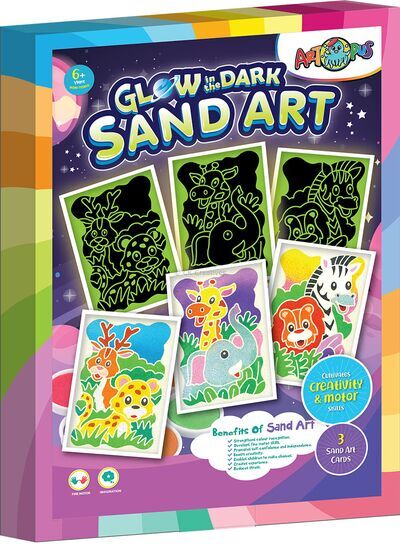 Glow-in-the-Dark Sand Art Set - Animals