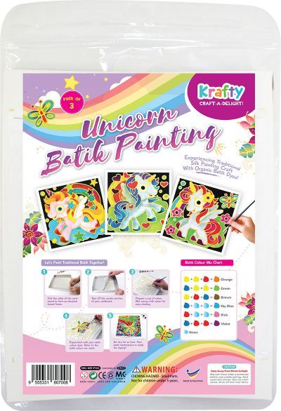 Batik Painting 3-in-1 Kit - Unicorns!Batik Painting 3-in-1 Kit - Unicorns!