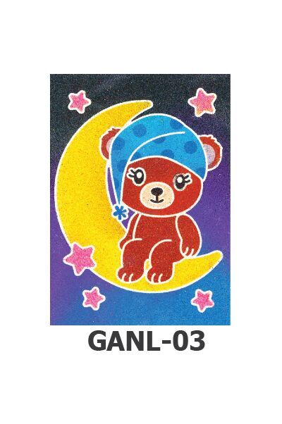 Glow-in-the-Dark Sand Art Kit - Animal Series - Bear Moon