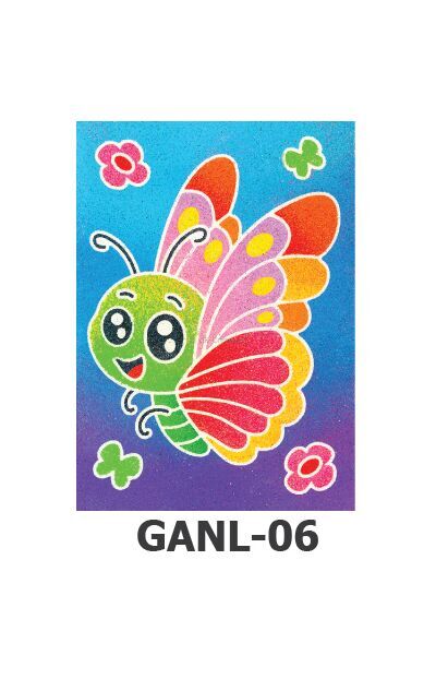 Glow-in-the-Dark Sand Art Kit - Animal Series - Butterfly