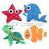 Foam Clay Magnet Kit - Starfish, Dolphin, Turtle, Clownfish