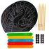 Scratch Art Deepavali Peacock Fan Kit - Pack of 5 - Contents